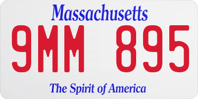 MA license plate 9MM895
