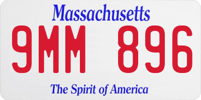 MA license plate 9MM896