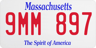 MA license plate 9MM897