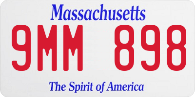 MA license plate 9MM898
