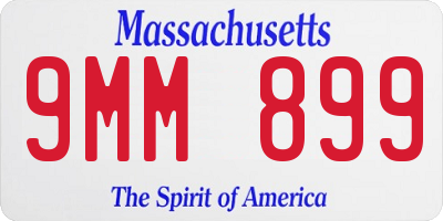 MA license plate 9MM899