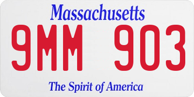 MA license plate 9MM903
