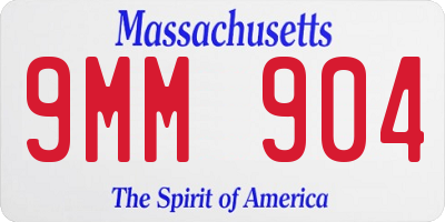 MA license plate 9MM904