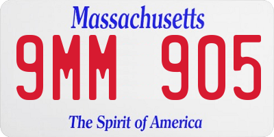MA license plate 9MM905