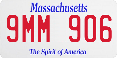 MA license plate 9MM906