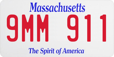 MA license plate 9MM911