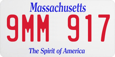 MA license plate 9MM917