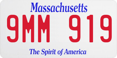 MA license plate 9MM919