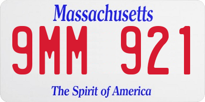MA license plate 9MM921
