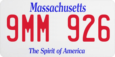 MA license plate 9MM926
