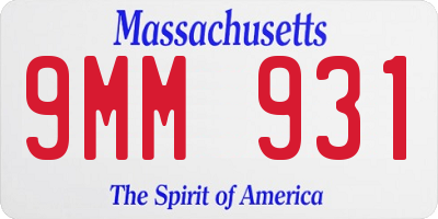 MA license plate 9MM931