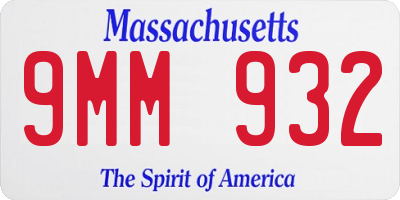 MA license plate 9MM932