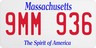 MA license plate 9MM936