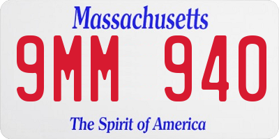 MA license plate 9MM940