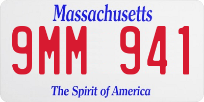 MA license plate 9MM941