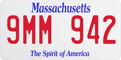 MA license plate 9MM942