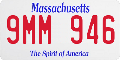 MA license plate 9MM946