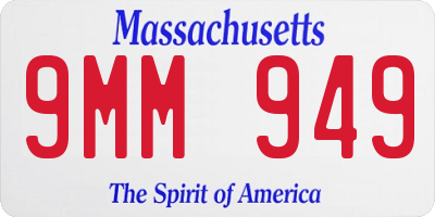 MA license plate 9MM949