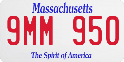 MA license plate 9MM950