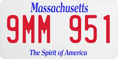 MA license plate 9MM951