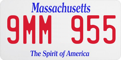MA license plate 9MM955