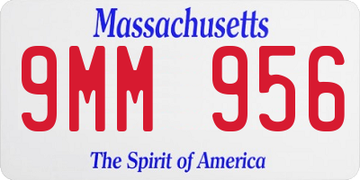 MA license plate 9MM956