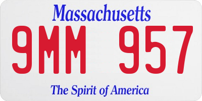 MA license plate 9MM957