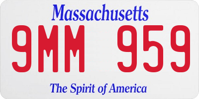 MA license plate 9MM959