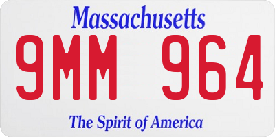 MA license plate 9MM964