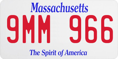 MA license plate 9MM966