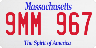 MA license plate 9MM967