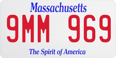 MA license plate 9MM969