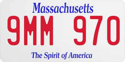 MA license plate 9MM970