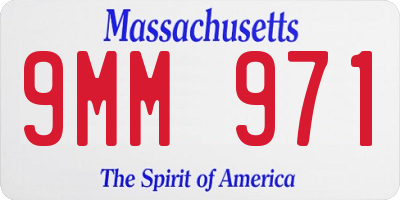 MA license plate 9MM971