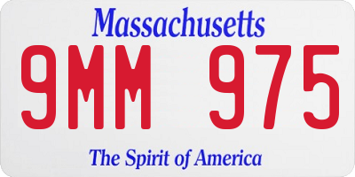 MA license plate 9MM975