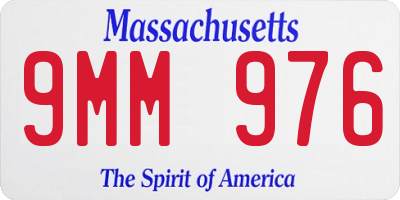 MA license plate 9MM976