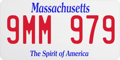 MA license plate 9MM979