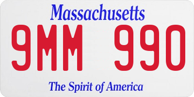 MA license plate 9MM990