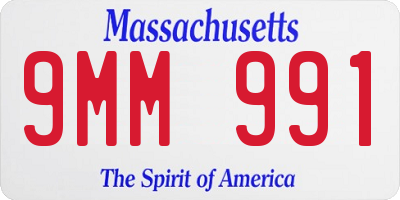 MA license plate 9MM991