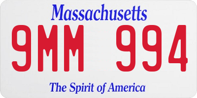 MA license plate 9MM994