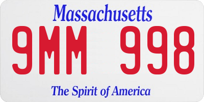MA license plate 9MM998