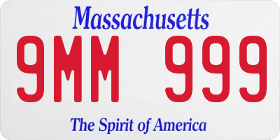 MA license plate 9MM999