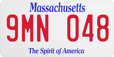 MA license plate 9MN048