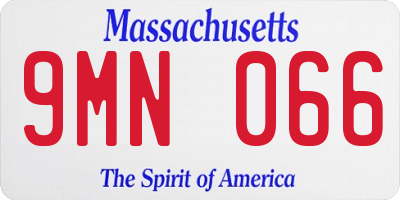 MA license plate 9MN066