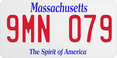 MA license plate 9MN079