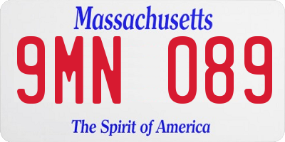 MA license plate 9MN089