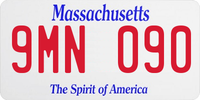 MA license plate 9MN090