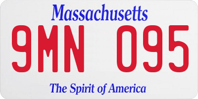 MA license plate 9MN095