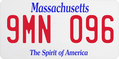 MA license plate 9MN096