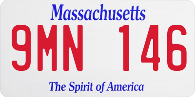 MA license plate 9MN146